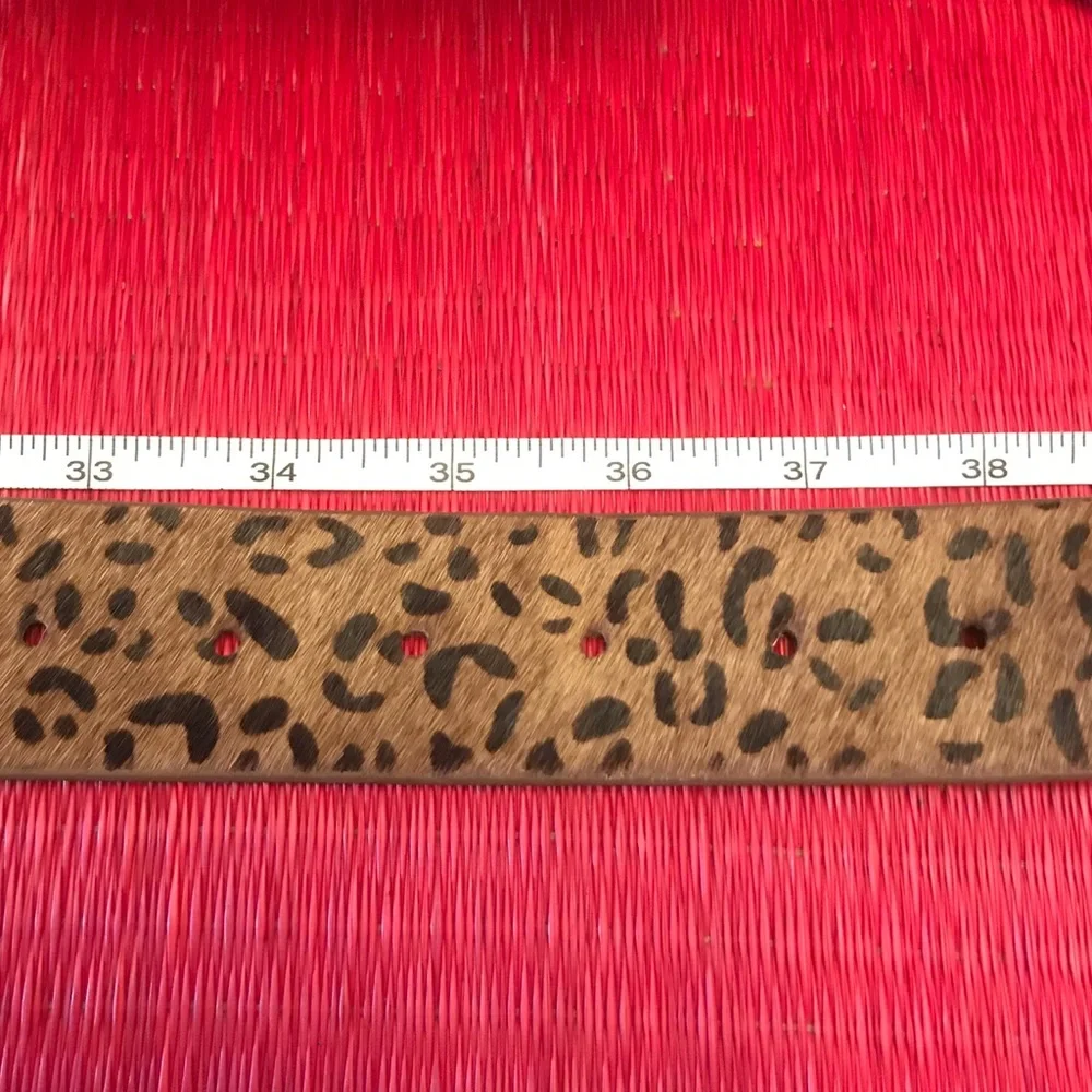 Leopard Print Women's Belt with Black Buckle - Picture 5 of 5